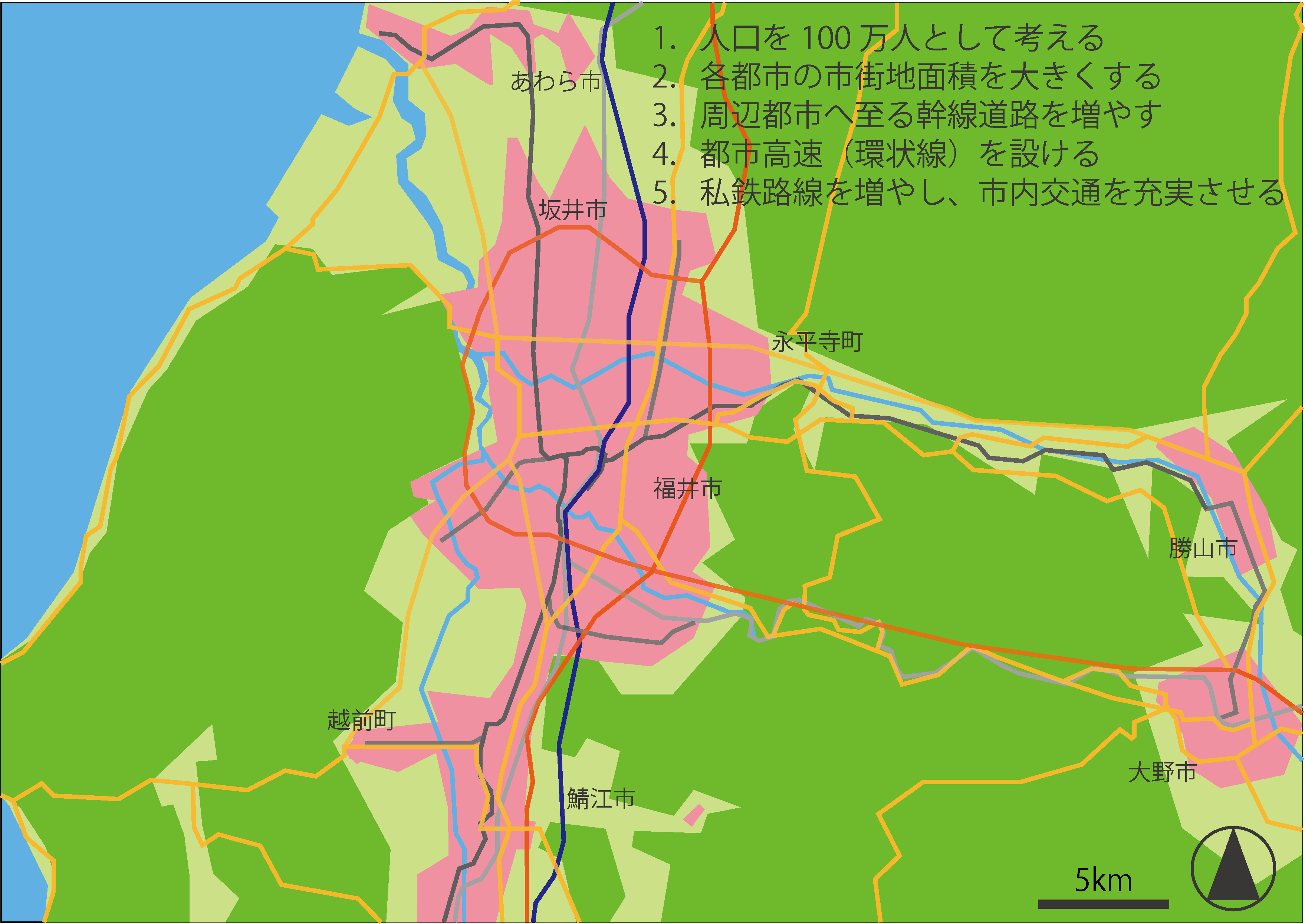 福井 空想 地図 架空