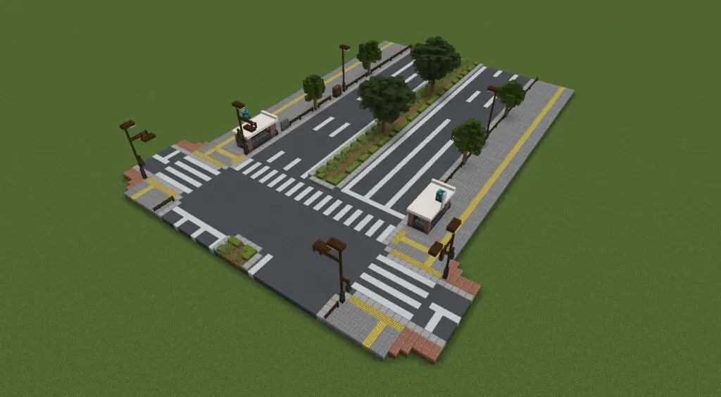 マイクラで作った幹線道路の一部