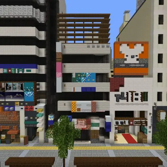 マイクラ都市・永松市の雑居ビル
