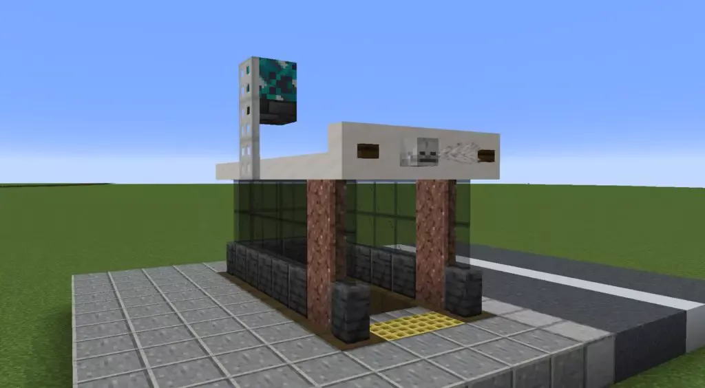 マイクラでつくった地下鉄出入口