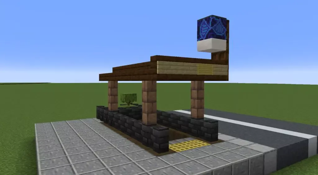 マイクラでつくった地下鉄出入口