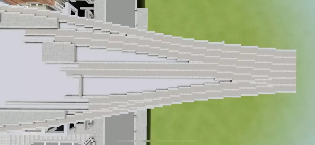 マイクラでつくった駅の高架橋