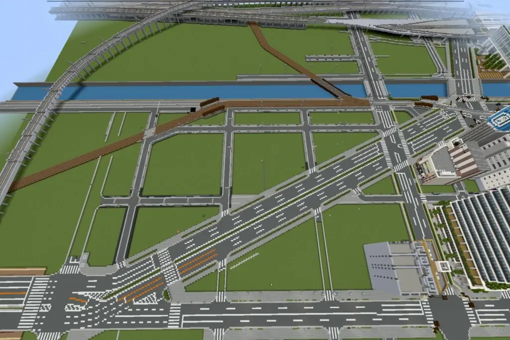マイクラ　街区　道路