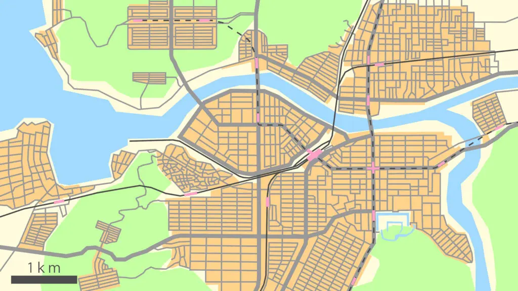 現代 都市 計画 空想 架空 地図