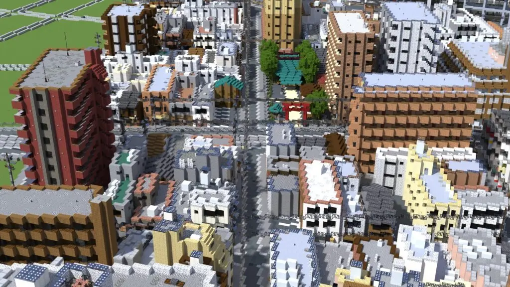 マイクラ 斜め 建築 町 都市