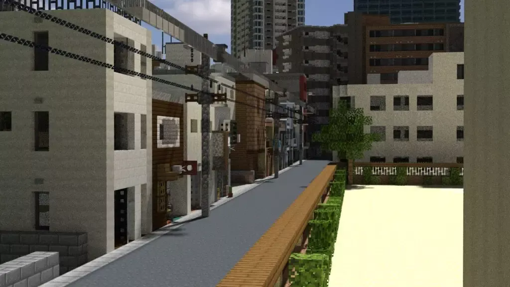 マイクラ　住宅　低層　店舗　ビル