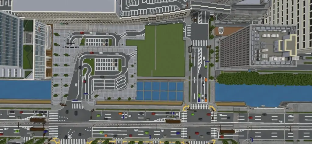 マイクラ　駅前広場