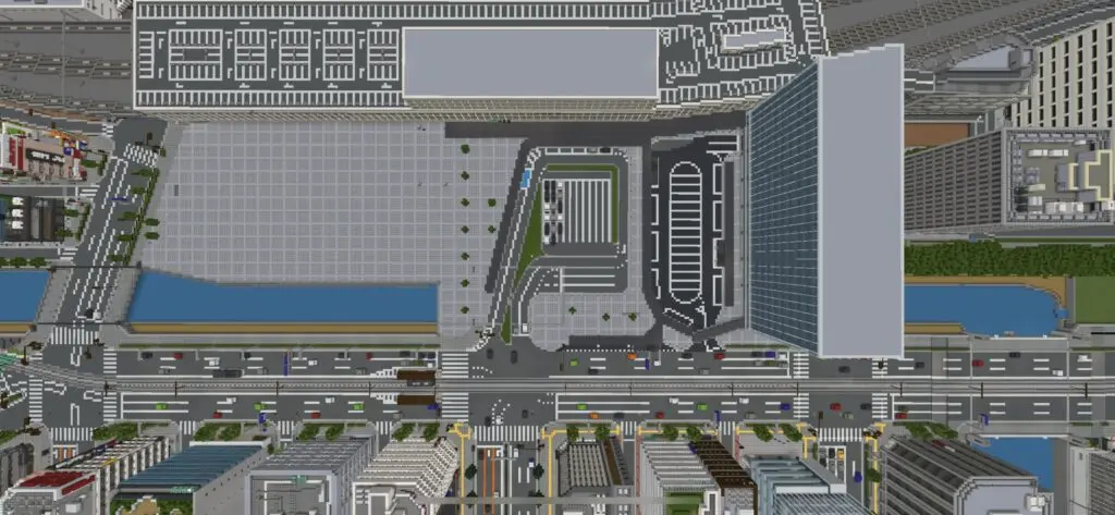 マイクラ　駅前広場